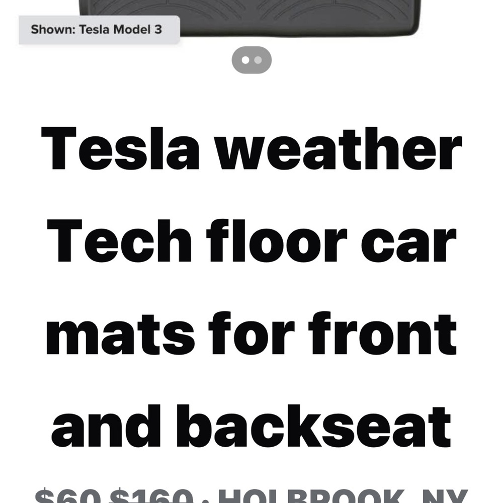 Tesla Black WeatherTech Floor Mats – Full Coverage Set